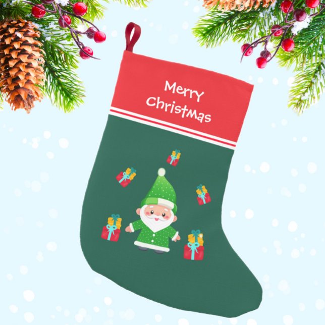 Petite Chaussette De Noël Santa Clause avec cadeaux (Créateur téléchargé)