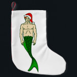 Petite Chaussette De Noël santa clhead merman christmas mermaid<br><div class="desc">"santa redhead merman mermad" ,  "ugly christmas",  "santa claus",  "christmas mermad",  "santa claus mermad",  "christmermad",  "christmas merman",  merman, </div>