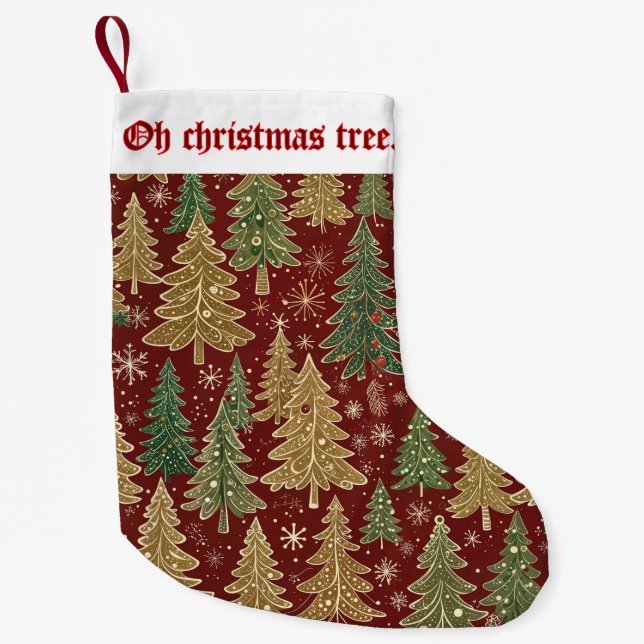 Petite Chaussette De Noël sapin de Noël (Devant)