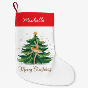 Petite Chaussette De Noël Sapin de Noël à la danseuse personnalisé tendance