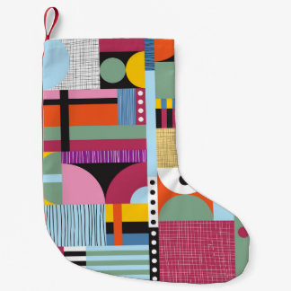 Petite Chaussette De Noël Scandinave coloré : Mélange Motif gai.