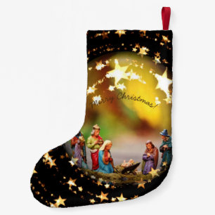 Petite Chaussette De Noël Scène Jésus de nativité dans Noël étoilé de 