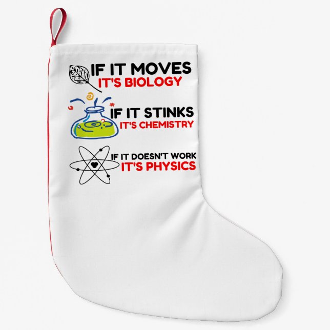 PETITE CHAUSSETTE DE NOËL SCIENCE BIOLOGY CHIMIISTRY PHYSICS (Devant)