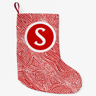 Petite Chaussette De Noël Scribble rouge