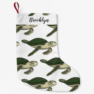 Petite Chaussette De Noël Sea turtle cartoon