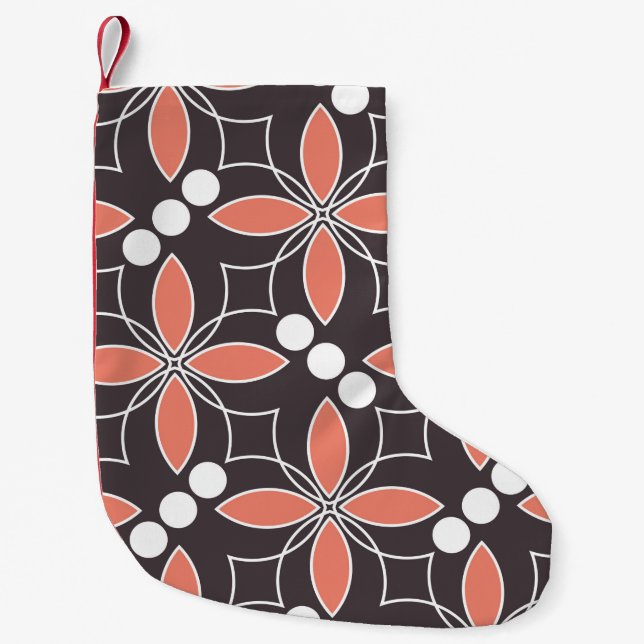 Petite Chaussette De Noël Seamless geometric pattern with flowers. art.  (Devant)