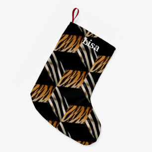 Petite Chaussette De Noël Séjour de Noël personnalisé Zèbre & Tigre
