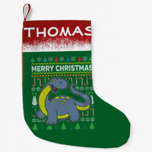 Petite Chaussette De Noël Série Dino Purple Ugly Christmas Sweat Wildlife S