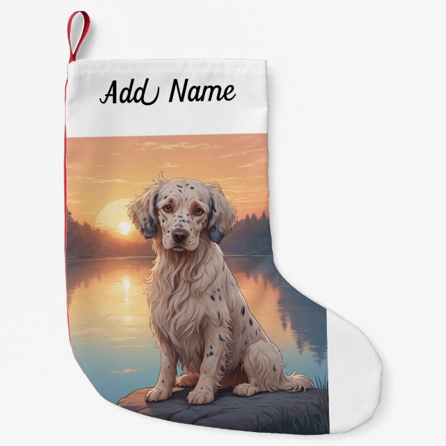 Petite Chaussette De Noël Setter anglais (Devant)