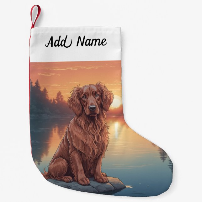 Petite Chaussette De Noël Setter irlandais (Devant)