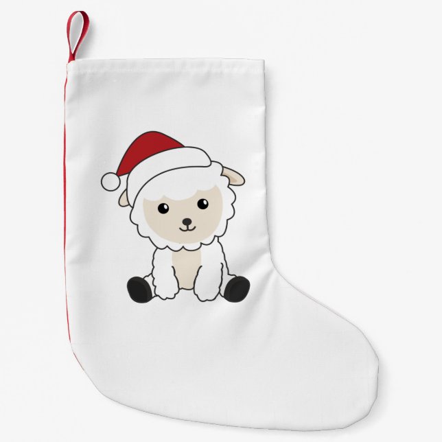Petite Chaussette De Noël Sheep Christmas Snow Winter Animals Sheeps Adult C (Devant)