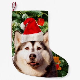 Petite Chaussette De Noël Sibérie Husky Arbre de Noël Ornements Snowman