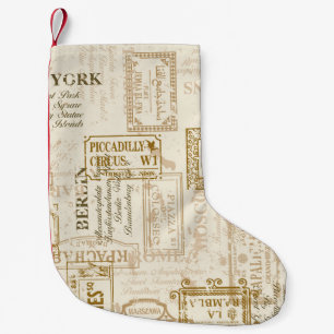 Petite Chaussette De Noël signalisation vintage motif transparent dans le co