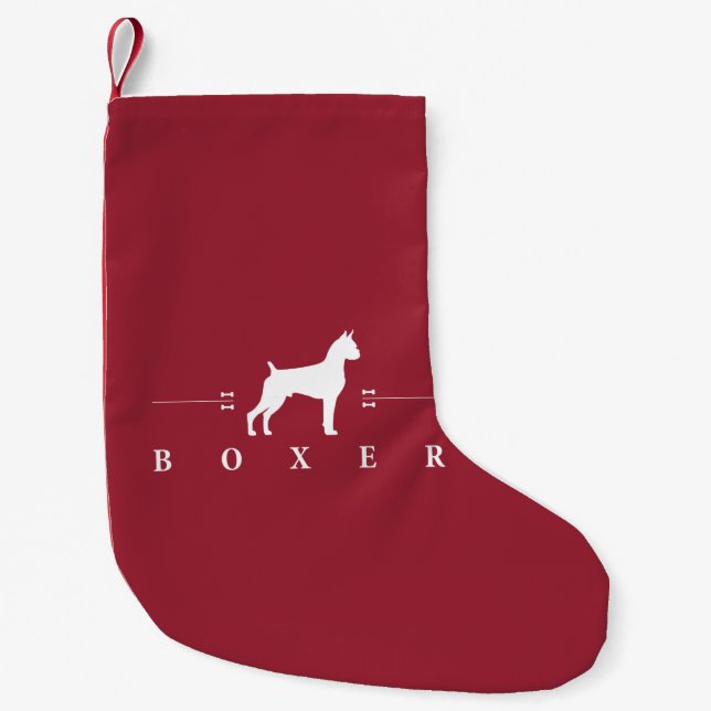 Petite Chaussette De Noël Silhouette -1- de boxeur (Devant)