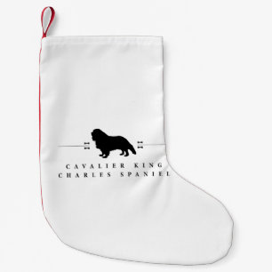 Petite Chaussette De Noël Silhouette cavalière -1- d'épagneul du Roi Charl