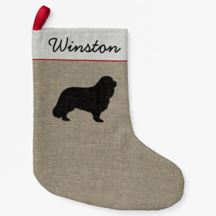 Petite Chaussette De Noël Silhouette de Cavalier King Charles Spaniel pour l