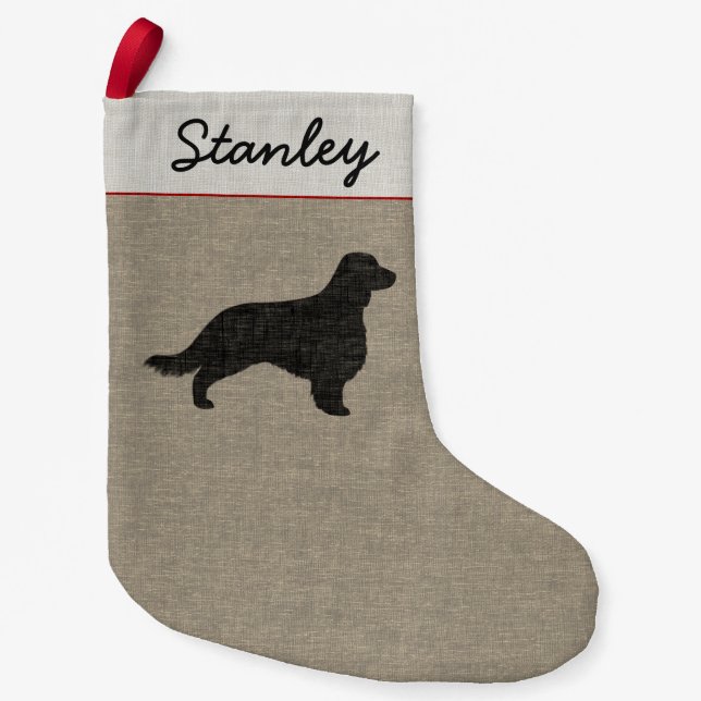 Petite Chaussette De Noël Silhouette de springer spaniel de Gallois avec la (Devant)