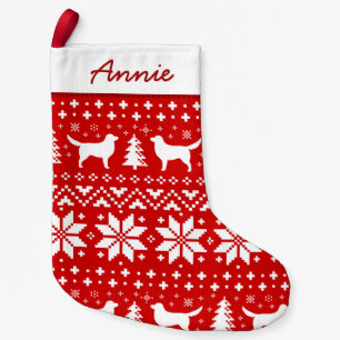 Petite Chaussette De Noël Silhouettes de tintement de chien d'arrêt de