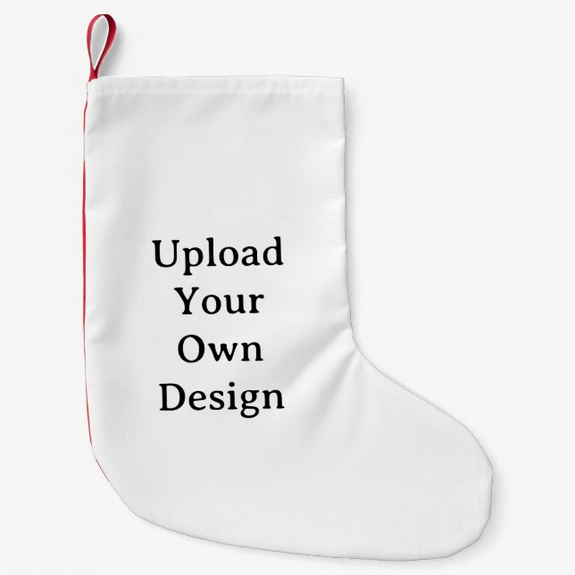 Petite Chaussette De Noël Simple Custom Small Brushed Poly Red Back Panel (Devant)
