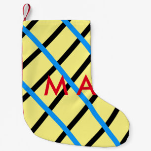 Petite Chaussette De Noël Simple monogramme ajouter votre nom lettre man min