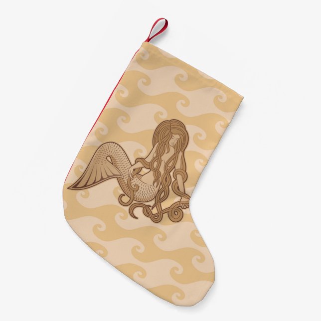 Petite Chaussette De Noël Sirène assise (Devant (Accrochage))