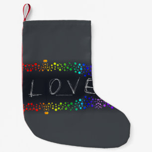 Petite Chaussette De Noël SlipperyJoe aime les bulles rouge orange jaune ver