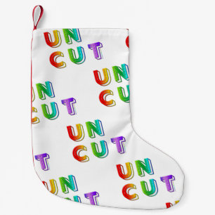 Petite Chaussette De Noël SlipperyJoe non coupé vibrant vivant néon arc-en-c