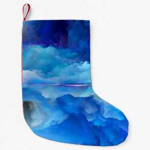 Petite Chaussette De Noël SlipperyJoe's abstrait nuage artwork coloré surr