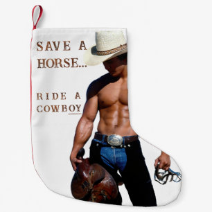 Petite Chaussette De Noël SlipperyJoe's save horse ride paille cowboy casque
