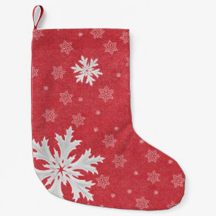 Petite Chaussette De Noël Snowflakes à la carte postale de Noël Eve