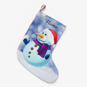 Petite Chaussette De Noël Snowman hiver Joyeux Noël neige