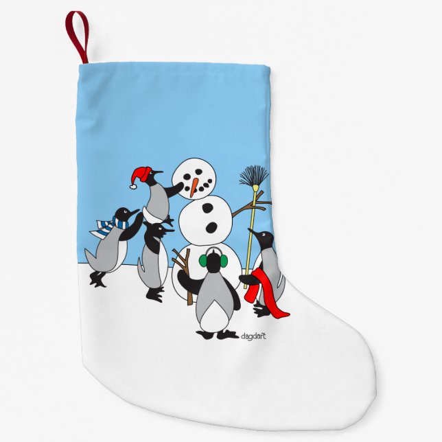 Petite Chaussette De Noël Snowman Noël Stocker (Devant)