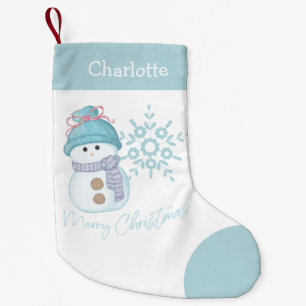 Petite Chaussette De Noël Snowman Snowflake mignon Noël Stocker