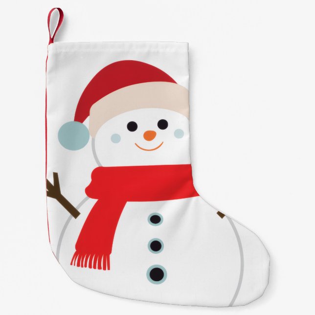 Petite Chaussette De Noël SNOWMAN sock for warm decor Christmas (Devant)