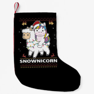 Petite Chaussette De Noël Snownicorn Unicorn Lama Christmas Winter Animals A