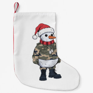 Petite Chaussette De Noël Soldat de neige Noël 2026 Fête Militaire