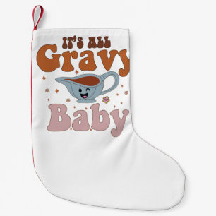 Petite Chaussette De Noël Son Dîner All Gravy Baby Retro Thanksgiving