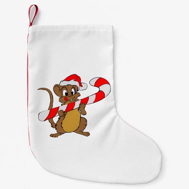 Petite Chaussette De Noël Souris de Noël (Devant)