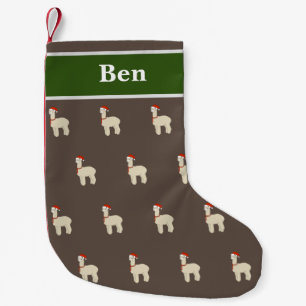 Petite Chaussette De Noël Spécial Noël Alpaga à motifs