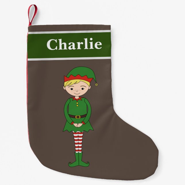 Petite Chaussette De Noël Spécial père Noël Helper Charlie Noël (Devant)