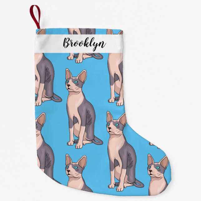 Petite Chaussette De Noël Sphynx cat (Devant)
