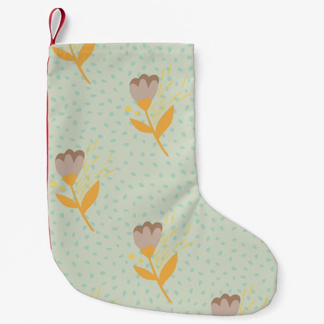 Petite Chaussette De Noël Spring seamless folk flower doodle pattern. Hand d (Devant)