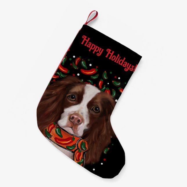 Petite Chaussette De Noël Springer Spaniel Anglais     (Devant (Accrochage))