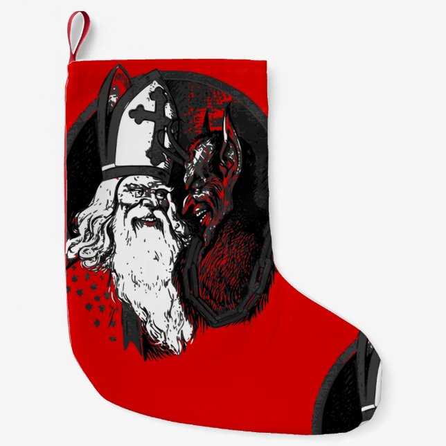 Petite Chaussette De Noël st nick krampus (Devant)