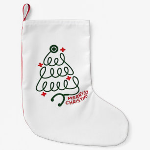 Petite Chaussette De Noël Stethoscope Arbre de Noël Lumières Éclairage Infir