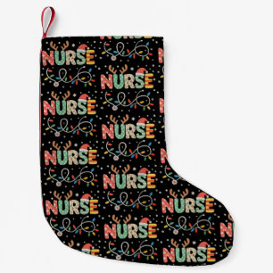 Petite Chaussette De Noël Stéthoscope de Noël infirmière Chapeau de Père Noë
