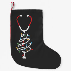 Petite Chaussette De Noël Stethoscope Fournitures Médicales Lumières Arbre d