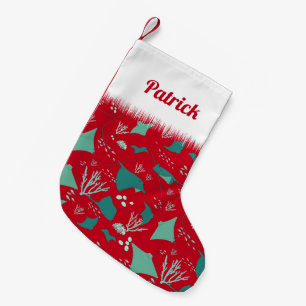 Petite Chaussette De Noël Stingray Coral Reef Plongée Océan Thème