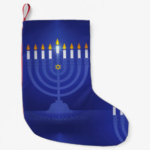 Petite Chaussette De Noël stock hanoukka heureux bleu