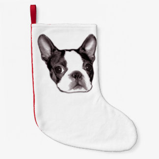 Petite Chaussette De Noël Stockage de Boston Terrier